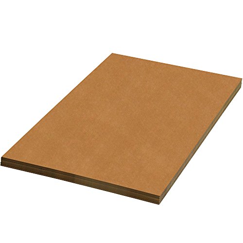 BOX USA BSP2418 Corrugated Sheets, 24' x 18', Kraft (Pack of 50)