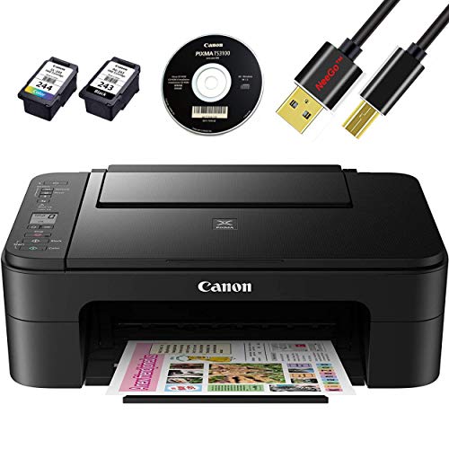 Cano Wireless Pixma TS3120 /TS3110 Inkjet All-in-one Printer with Scanner, Copier, Mobile Printing, Airprint and Google Cloud + NeeGo Printer Cable