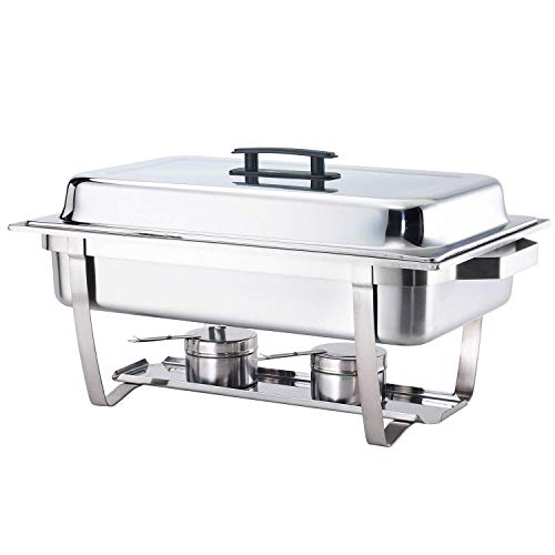 Alpha Living 8QT Chafing Dish High Grade Stainless Steel Chafer Complete Set