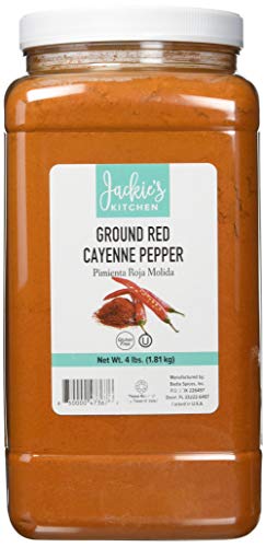 Jackie's Kitchen 2/4 Lbs Ground Red Pepper (Cayenne), 4.00 Lb (Pack Of 2)