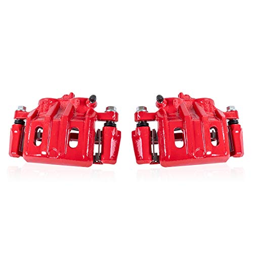 Callahan CCK05328 [2] FRONT Premium Semi-Loaded Red Brake Caliper Pair + Hardware [ fit Aveo Spark EV G3 Forenza Reno ]