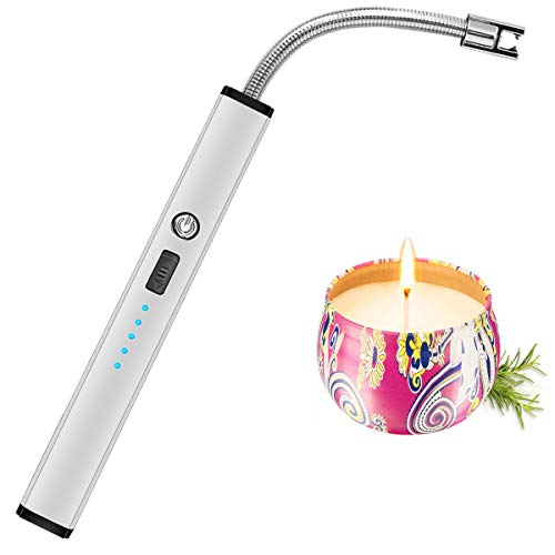 Candle Lighter, Electric Arc Lighter USB Rechargeable Long Lighters Wand Flexible for Candles Camping Cooking BBQs Grill Fireworks