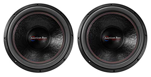(2) American Bass HD15D1 HD 15' 4000w Competition Car Subwoofers w/300Oz Magnet