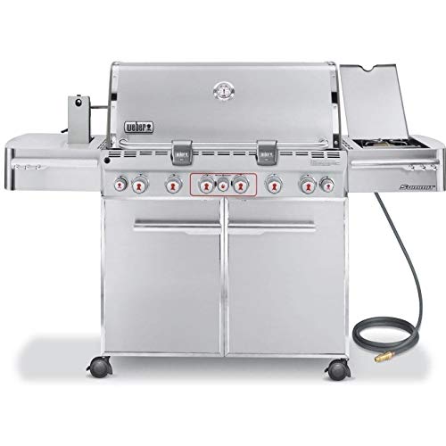Weber 7470001 Summit S-670 6-Burner Natural Gas Grill, Stainless Steel