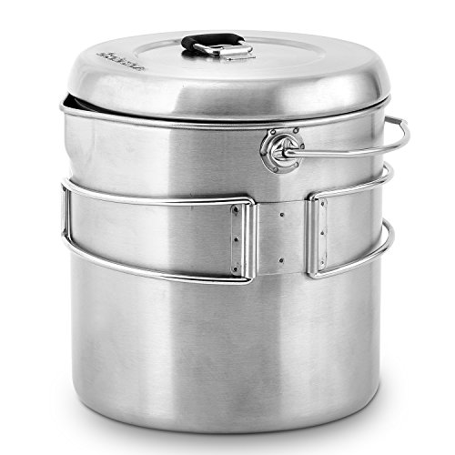 Solo Stove Pot 1800: Stainless Steel Companion Pot Titan. Great for Backpacking, Camping, Survival