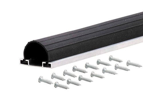 M-D Building Products 87668 18-Feet Universal Aluminum and Rubber Garage Door Bottom, Black