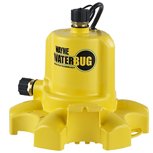 WAYNE WWB WaterBUG Submersible Pump with Multi-Flo Technology,Yellow