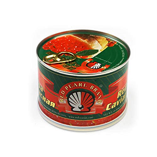 Red Salmon Caviar – Alaskan Salmon Roe – Lightly Salted Caviar in Can 1 Lbs or 454 g by Red Pearl