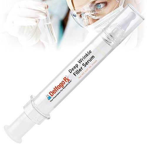 Deep Wrinkle Filler Serum Syringe - Delfogo Rx (Medical Grade) Collagen Derma Filler Treatment - Argireline - Leuphasyl - Syn-Ake Peptides