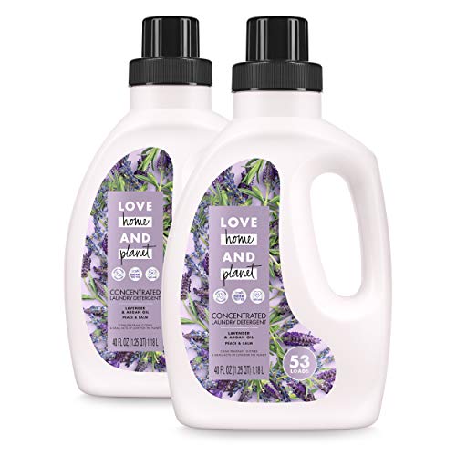 Love Home and Planet Concentrated Laundry Detergent Lavender & Argan Oil 40 oz, 2 Pack