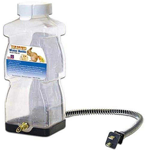 Farm Innovators Model HRB-20 Heated Water Bottle for Rabbits, 32-Ounce, 20-Watt