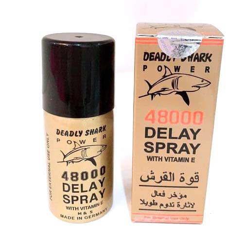 Deadly Shark Power 48000 Delay Spray for Men - Strong Men Spray Prolong Ejaculation