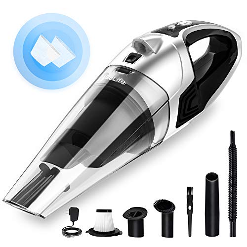 VacLife Handheld Vacuum, Hand Vacuum Cordless with High Power, Mini Vacuum Cleaner Handheld Powered by Li-ion Battery Rechargeable Quick Charge Tech, for Home and Car Cleaning - Silver