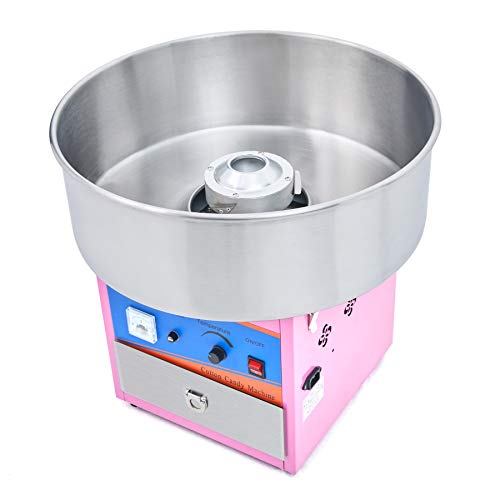 CO-Z 20.5 Inch Cotton Candy Machine, Large Commercial Cotton Candy Floss Maker, Pink Electric Candy Floss Maker