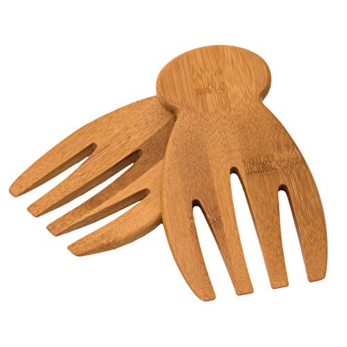 Totally Bamboo Salad Hands, Bamboo Salad Server Set