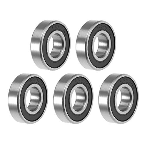 uxcell 6800-2RS Deep Groove Ball Bearing 10x19x5mm Double Sealed ABEC-3 Bearings 5-Pack