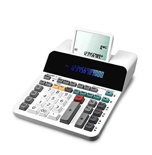 Sharp EL-1901 Paperless Printing Calculator with Check and Correct, 12-Digit LCD Primary Display, Functions the Same as a Printing Calculator/Adding Machine with Scrolling LCD Display Instead of Paper