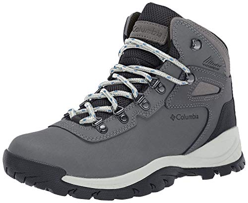 Columbia womens Newton Ridge Plus Waterproof Hiking Boot, Quarry/Cool Wave, 7.5 US