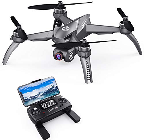 SANROCK B5W GPS Drones with 4K UHD Camera for Adults Beginners, Quadcopter with Brushless Motor, 5GHz FPV Transmission, Auto Return Home, Long Contronl Range, 23 Mins Flight Time