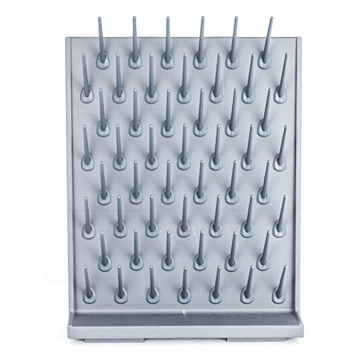 VEVOR Drying Rack Laboratory Glassware Drying Rack Wall Mount and Desk Stand 52 Detachable PEGs Lab Drying Draining Rack