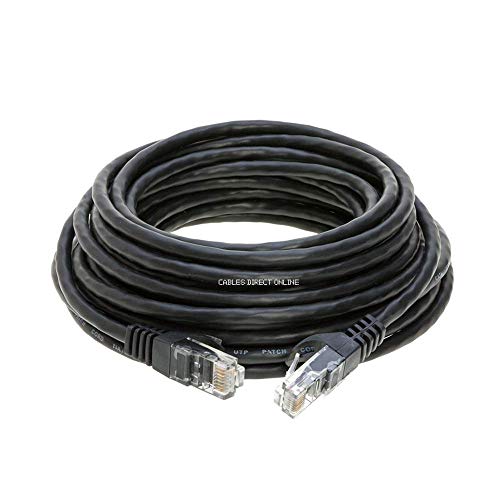 Cat5e 50FT Networking RJ45 Ethernet Patch Cable Xbox PC Modem PS4 Router - (50Feet) Black