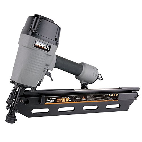 NuMax SFR2190 Pneumatic 21 Degree 3-1/2' Full Round Head Framing Nailer Ergonomic and Lightweight Nail Gun with Tool-Free Depth Adjust and No Mar Tip