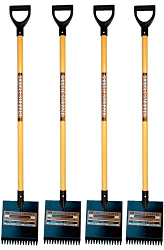 Shingle Stripper Fiberglass (4 Pack) by MBI Tools - Roof Tear Off Shingle and Nail Removal Tool