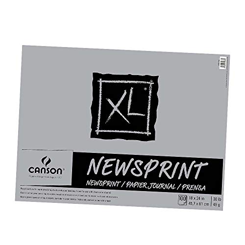 Canson Biggie Newsprint Pad - 18 x 24 Inches - 100 Sheet Pad