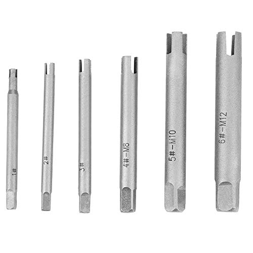 Tap Extractor 3/4 Flute Broken Head Screw Remover Stripped Tap Extractor Set Steel 3 Types(6 Pcs)