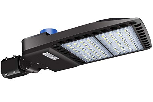 LEDMO LED Parking Lot Light 200W - Waterproof IP65 LED Shoebox Area Light with Photocell - 5000K 600W Equivalent - Knuckle Slipfitter Mount - 26000 LM