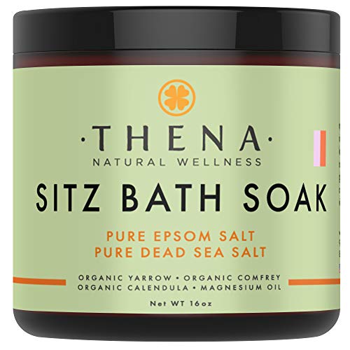 Best Organic Sitz Bath Soak For Postpartum Care Recovery & Natural Hemorrhoid Treatment, Soothes Relieves Pain Reduces Discomfort, 100% Pure Epsom & Dead Sea Salts Witch Hazel Lavender Essential Oil