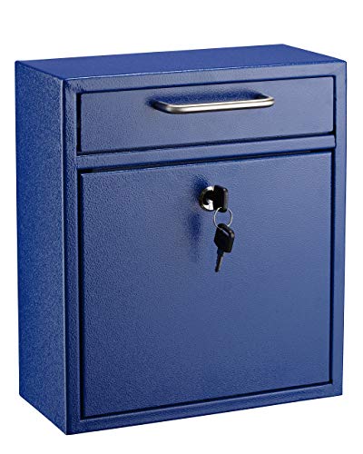 AdirOffice Ultimate Drop Box Wall-Mounted Mailbox - Hanging Secured Postbox - Durable Spacious Key - Perfect for After Hours Deposits Payments Key and Letter Drops