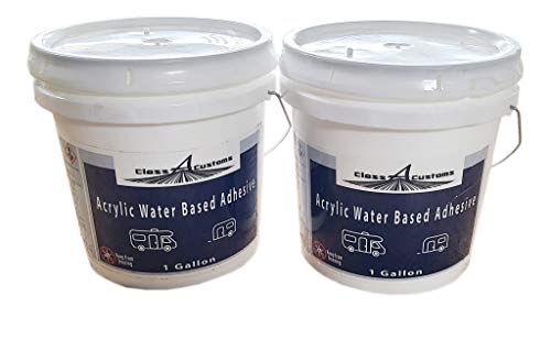 Class A Customs | 2 Gallons of Acrylic Water Based Adhesive for Roofing RVs Campers Trailers | CAC-AWBA-2GAL