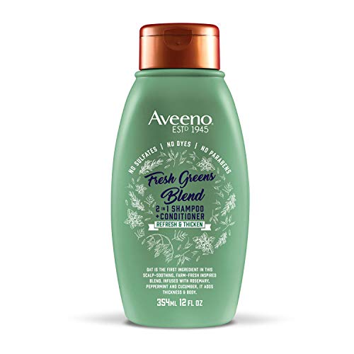 Aveeno Scalp Soothing Fresh Greens Blend 2-in-1 Shampoo + Conditioner, 12 Ounce