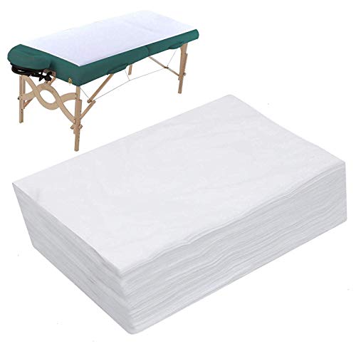 AQUEENLY 20PCS Spa Bed Sheets Disposable Massage Table Sheet Waterproof Bed Cover Non-woven Fabric, 31' x 67'