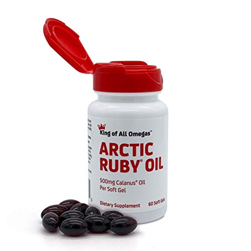 Arctic Ruby Oil – For Heart & Brain Health & Boosting Immune System – 60 500mg soft gels – Contains Calanus Oil with Higher Levels of EPA & DHA for Improved Immune Response