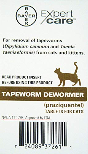 Bayer Expert Care Tapeworm Dewormer for Cats and Kittens