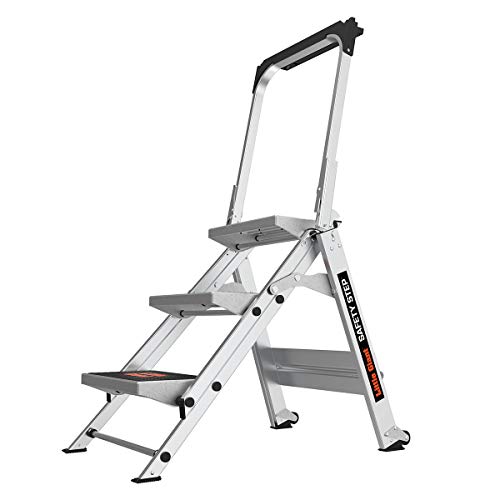 Little Giant Ladders, Safety Step, 3 Step, 2 Foot, Step Stool, Aluminum, Type 1A, 300 lbs Weight Rating, (13610-071)