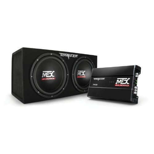MTX Audio TNP212D2 Terminator Power Pack Subwoofer System - Set of 2,BLACK