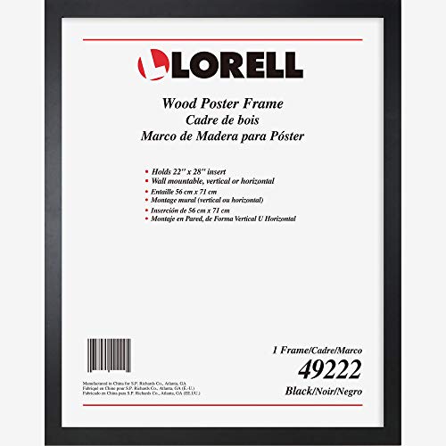 Lorell Solid Wood Poster Frame, 22' x 28' (49222)