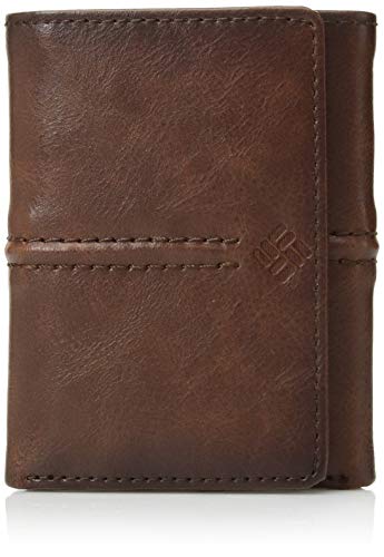 Columbia Men's RFID Trifold Wallet, Brown Emboss, One Size