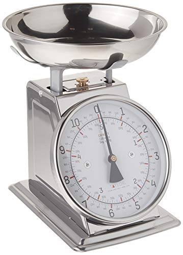 Taylor Precision Products Taylor Stainless Steel Analog Kitchen Scale, 11 Lb. Capacity, Silver