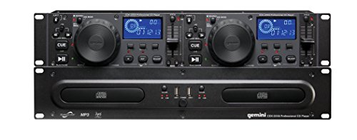 Gemini CDX Series CDX-2250i Professional Audio DJ Equipment Multimedia CD Media Player with Audio CD, CD-R, and MP3 Compatible with USB Input,MultiColored