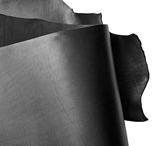 5 LBS Black English Bridle Leather Scraps, 8-10 oz, Fully Finished High Sheen, Large Usable Pieces, Great for Leather Crafting, Holsters, Sheaths, Belts, Collars, Leashes, Horse Tack, USA Hides