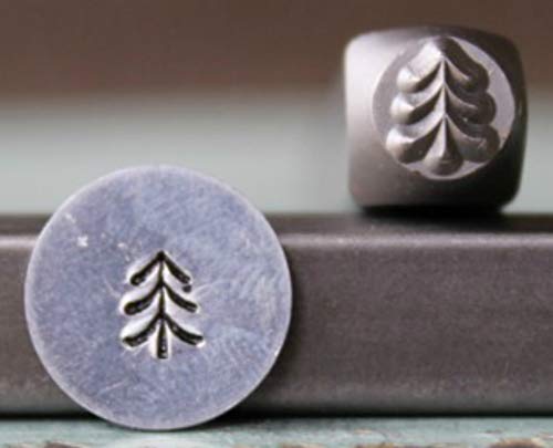 Brand New 5mm Simple Pine Tree 2 Metal Punch Design Stamp - Supply Guy - CH-279