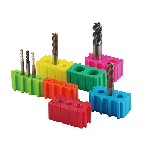 SPEED TIGER End Mill Holders - Tool Storage & Display Brick Set - Colorful and Convenient - Made in Taiwan (Fractional)