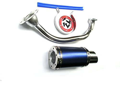NEW! High Performance Exhaust System Muffler for GY6 50cc-400cc 4 Stroke Scooters ATV Go Kart (Blue)