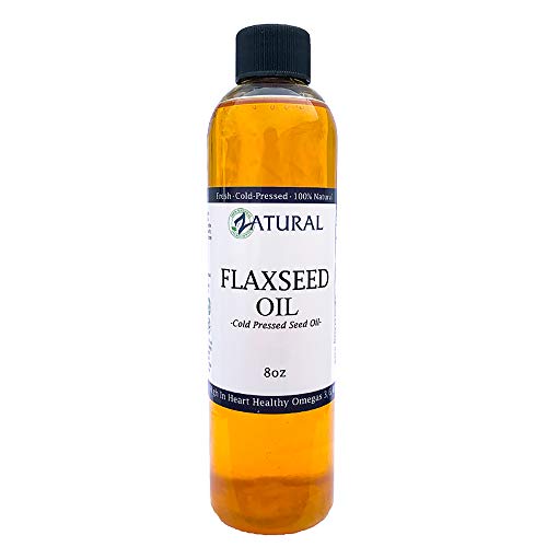 Flaxseed Oil - 100% Pure Flax Seed Oil - 0 Additives - 0 Fillers - Cold Pressed - Unrefined (8 Ounce)