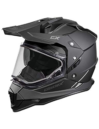 Castle X Mode Dual-Sport SV Snowmobile Helmet (XLG, Matte Black)
