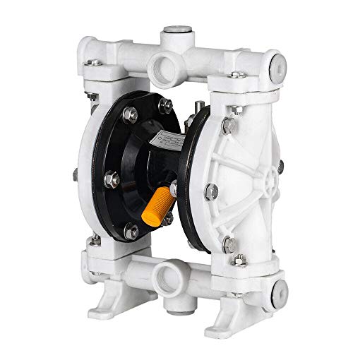 SOFEDY Heavy Duty Double Diaphragm Transfer Pump 1/2' 13GPM Max. 100PSI Polypropylene Air Operated Pneumatic for Diesel, Kerosene, Motor Oil and Waste Oil